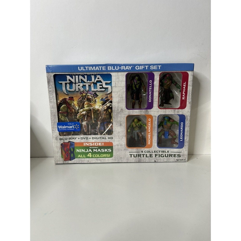 Ninja Turtles Ultimate Blu-ray Gift Set Walmart Exclusive Sealed Masks Figures